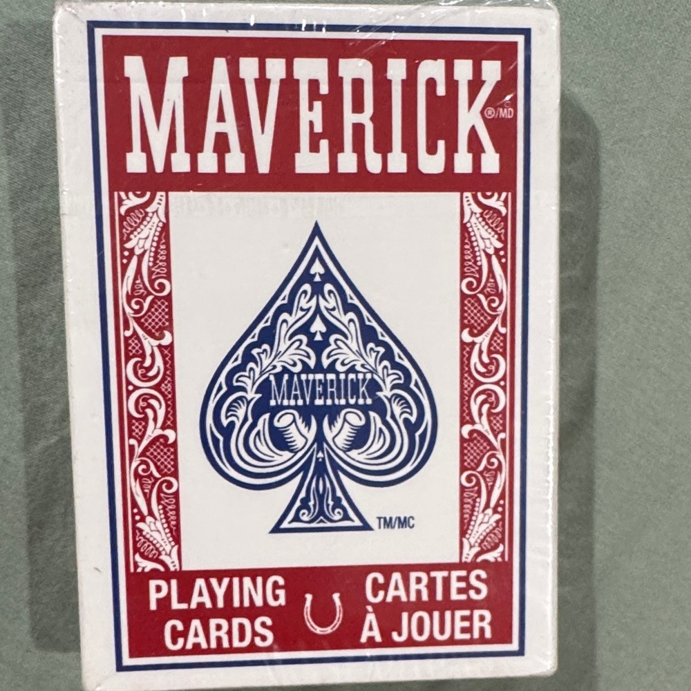 Maverick Unopened Playing Cards and taco cat goat cheese puzzle game